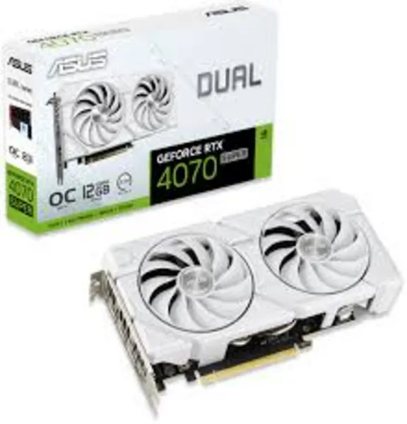 Image of Asus GeForce RTX 4070 SUPER Dual EVO OC 12GB GDDR6X PCI-Express Graphics Card -White