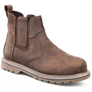 Image of Apache Crater Safety Work Dealer Boots Brown (Size 8)