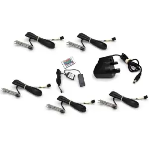 Image of Metal rgb LED Clips Strip Link Bar Light Remote Control Kitchen Cabinet - Lights 5