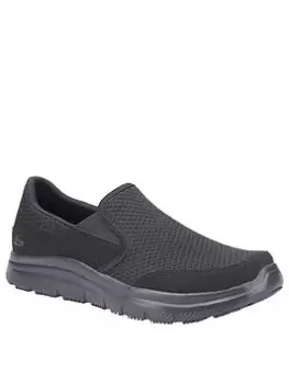 Image of Skechers Workwear Flex Advantage Trainers - Black, Size 9, Men