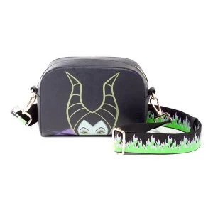 Image of Disney - Maleficent Character Face Unisex Shoulder Bag - Black