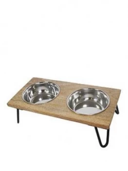Image of Rosewood Pet Wooden Double Diner