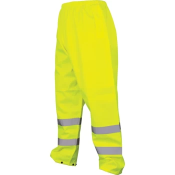 Image of Hi-vis Rip-stop Yellow Trousers (EN20471) - L