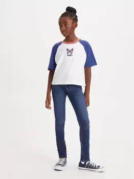 Image of Teenager Throwback Baseball Tee - Blue