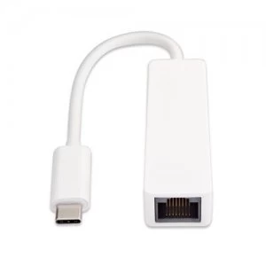 Image of V7 White USB Video Card USB-C Male to RJ45 Male