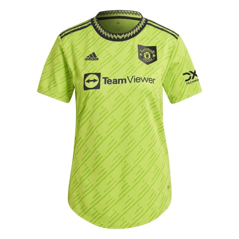 Image of adidas Manchester United Third Shirt 22/23 Womens Licensed Short Sleeve T-Shirts 6 (XXS) Green 37321415270