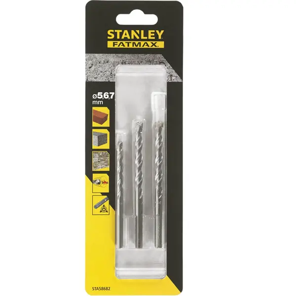Image of Stanley Fatmax 3Pc Masonry Drill Bit Set - STA58682-QZ