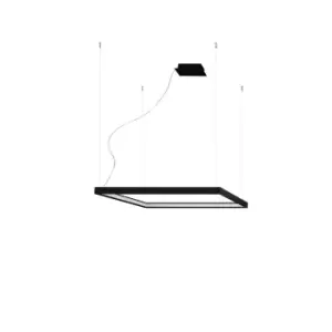Image of Nelya Integrated LED Square Pendant Ceiling Light, Black, 3000K, 5757lm