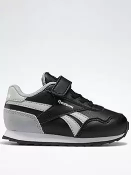 Image of Reebok Royal Classic Jogger 3 1V Shoes, Black/Grey, Size 6.5 Younger, Women