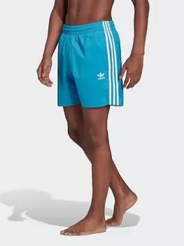 Image of adidas Originals Adicolor Classics Trace Shorts, Blue Size XS Men