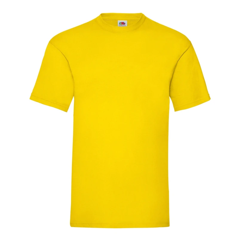 Image of Fruit Of The Loom Fruit of the Loom Men Valueweight T-Shirt in Yellow Size: Medium Yellow M Male 5063527510679