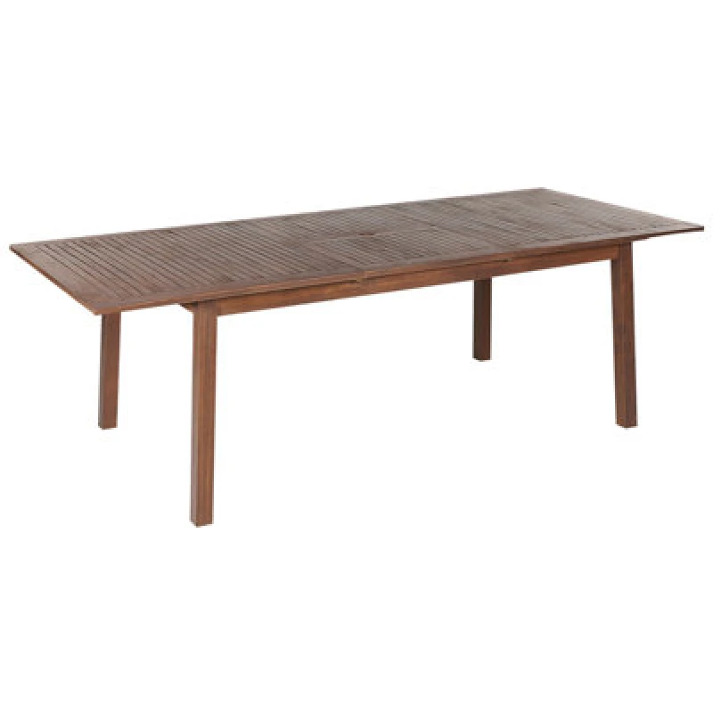 Image of Beliani Extending Garden Dining Table Cesana 180/240 Cm 100 Cm Acacia Wood Dark Brown