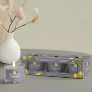 Image of Yankee Candle 3 Pack Filled Votive Black Tea & Lemon 340g