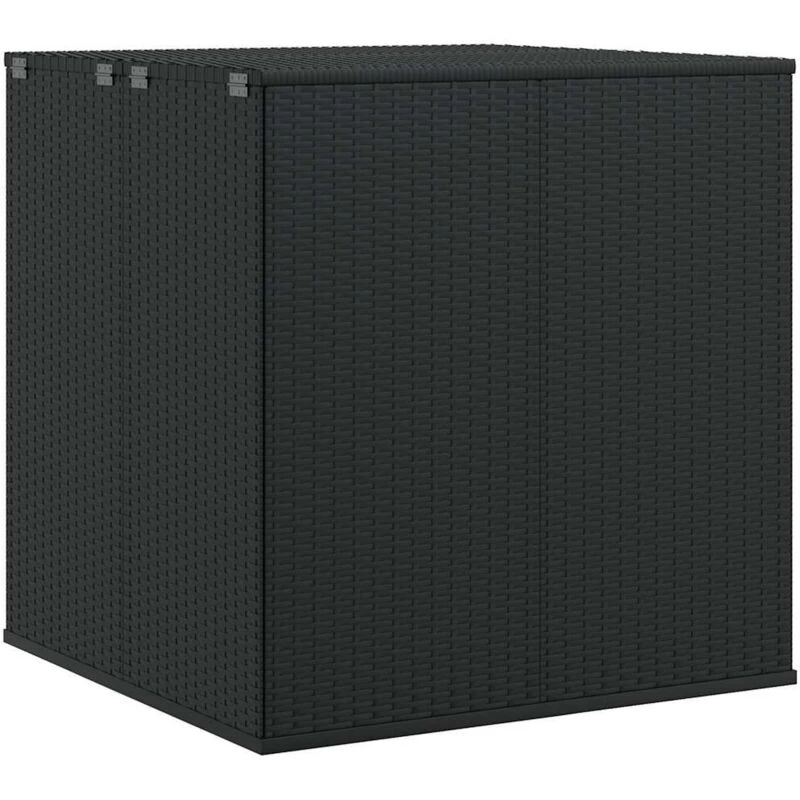 Image of VIDAXL Garden Cushion Box PE Rattan 100x97.5x104cm Black vidaXL 8720286669334