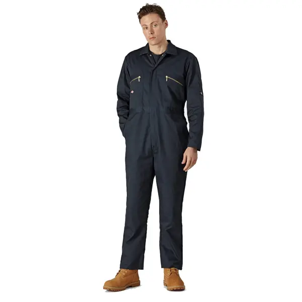 Image of Dickies Mens Redhawk Zipped Boiler Suit Coverall XXL - Chest 47-49' Navy blue DIC015-NVYBLU-XXL