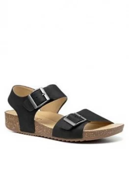 Image of Hotter Tourist Il Flat Sandals - Black, Size 3, Women