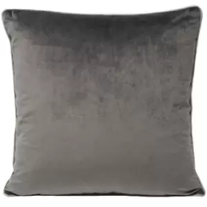 Image of Paoletti Meridian Cushion Cover (55x55cm) (Charcoal/Dove Grey)