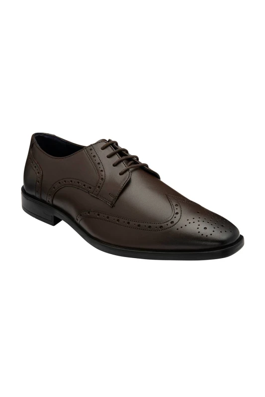 Image of Lotus Mens Brown 'Milton' Leather Brogues Size: 10 Brown Male 10