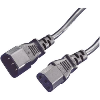 Image of Manhattan Current Cable extension [1x IEC C14 plug - 1x IEC C13 socket ] 1.80 m Black