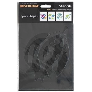 Image of Rust-Oleum Space Paint stencil Pack of 4