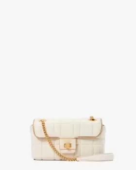 Image of Kate Spade Evelyn Quilted Leather Small Shoulder Crossbody, Ivory., One Size