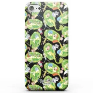 Image of Rick and Morty Portals Characters Phone Case for iPhone and Android - iPhone 7 - Snap Case - Gloss