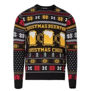 Image of Star Christmas Knit Jumper Mens - Black