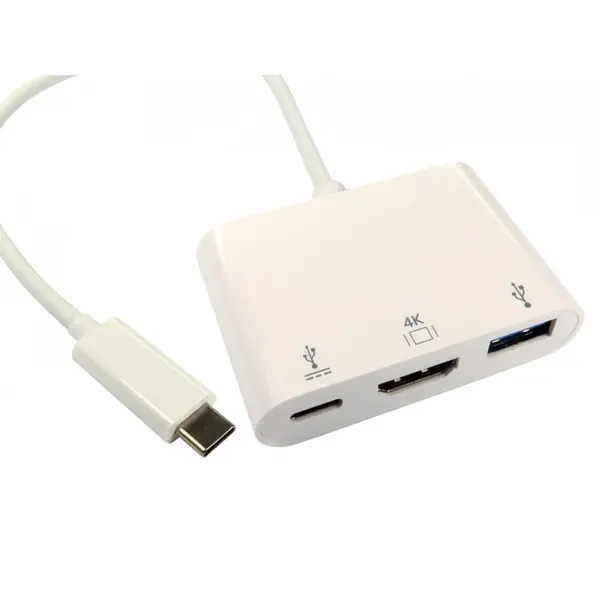 Image of Cables Direct USB3C-HDMI USB AND GIGABIT ETHERNET USBCHDMIUSBWPD4