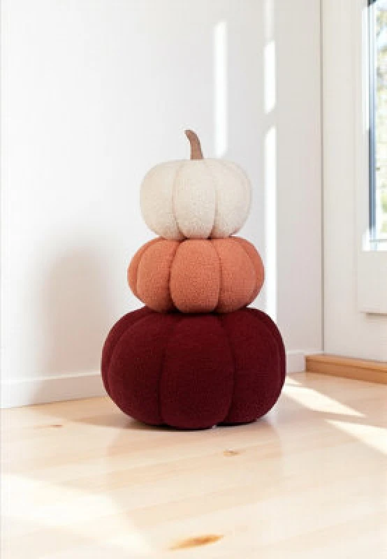 Image of 3 Tiered Pumpkin Autumnal Decoration