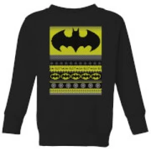 Image of Batman Kids Christmas Sweatshirt - Black - 5-6 Years