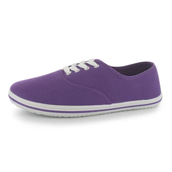 Image of Slazenger Ladies Canvas Pumps - Purple