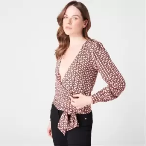 Image of Biba x Tess Daly Wrap Bow Top - Multi