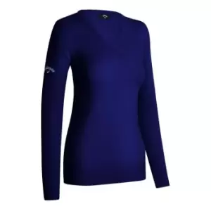 Image of Callaway V Neck Golf Sweater Womens - Blue