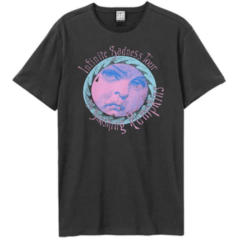 Image of Amplified Amplified Men Infinite Sadness Tour The Smashing Pumpkins T-Shirt in Charcoal Size: X-Small Charcoal XS Male 5063750848099