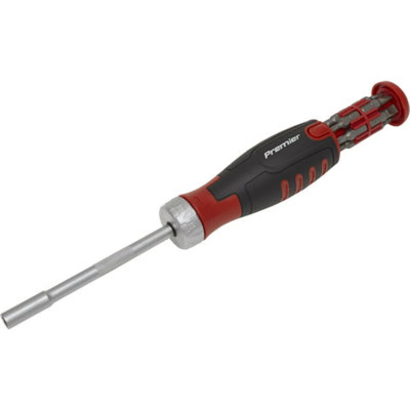 Image of Loops 12 PACK Ratchet Screwdriver Set - Reversible Mechanism - Chrome Vanadium Steel Metallics