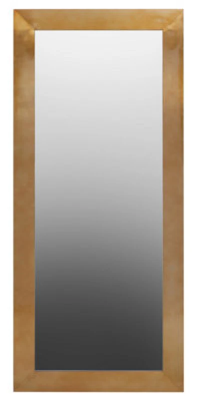 Image of Orsina Minimalist Gold Rectangular Wall Mirror, Brushed Gold Stainless Steel Frame Mirror For Living Room
