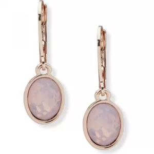 Image of Ladies Anne Klein Base metal BEACON SP19 Oval Drop Earrings