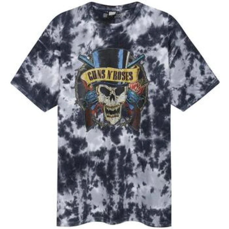 Image of Amplified Amplified Men Death Skull Guns N Roses T-Shirt in Grey Size: large Grey L Male 5063470916702