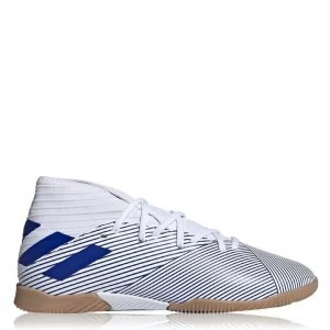 Image of adidas Nemeziz Childrens Indoor Football Trainers - White/Blue/Blk