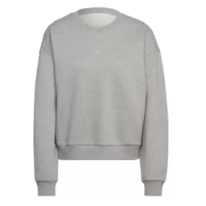 Image of adidas ALL SZN Fleece Sweatshirt Womens - Grey