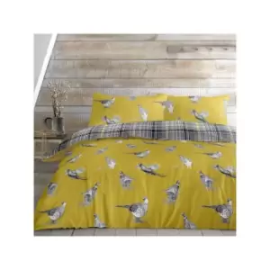 Image of Pickering Phesants 100% Brushed Cotton Duvet Cover Set, Multi, Single - Fusion
