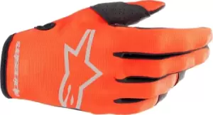 Image of Alpinestars Radar Motorcross Gloves, black-orange Size M black-orange, Size M