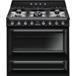 Image of Smeg Victoria TR90BL9 90cm Dual Fuel Range Cooker