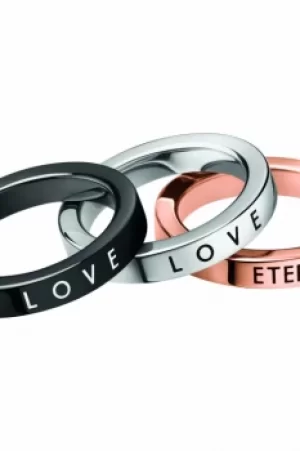 Image of Ladies Calvin Klein Multi colour gold Size N Hook Ring Set KJ06PR390107