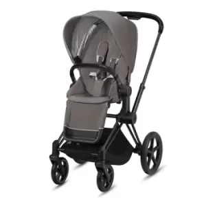 Image of Cybex Priam Complete Pushchair Soho Grey, Matt Black Chassis
