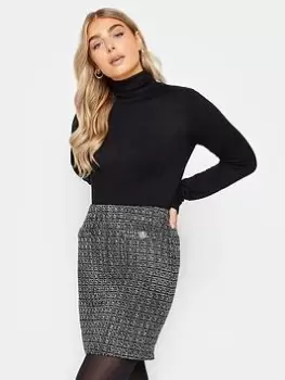 Image of M&Co Black And White Boucle Skirt, Black, Size 10, Women