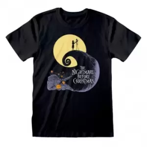 Image of Nightmare Before Christmas Unisex Adult Silhouette T-Shirt (XL) (Black)