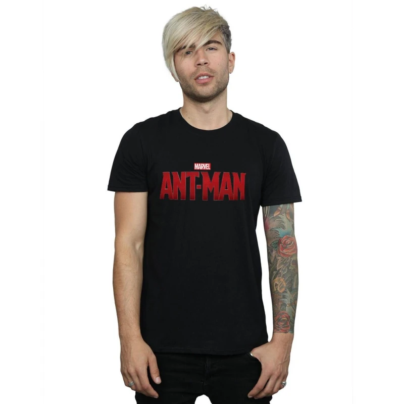 Image of Marvel Marvel Men Ant-Man Movie Logo T-Shirt in Black Size: Small Black S Male 5057245957458