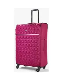 Image of Rock Luggage Jewel WR37201 4 Wheel Spinner Large Pink Suitcase