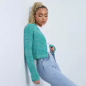 Image of I Saw It First Multi Twist Knit Cardigan - Green